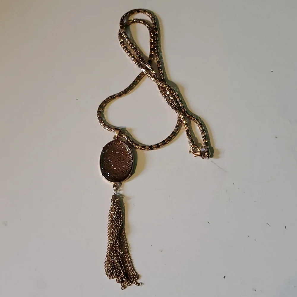 Fashion gold tone rope chain with 2